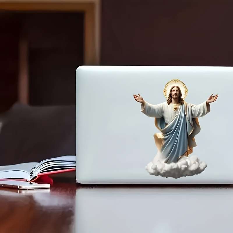 1pc CloudPriest   13cm  5.1inx16cm  6.3in Jesus Christian Themed Stickers