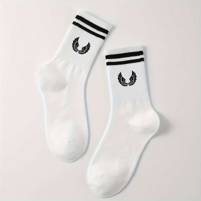 1 Pair White One Size Socks