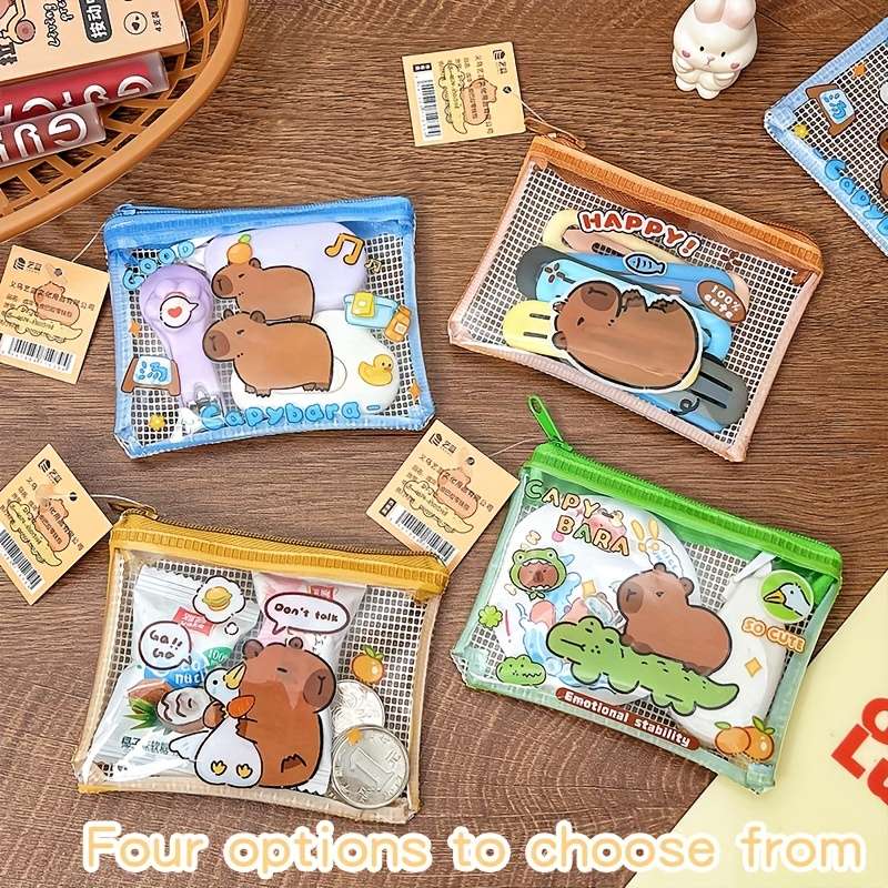 1pc Adorable Capybara Coin Purse Four Styles to Choose From Compact and Portable Cosmetic Headph