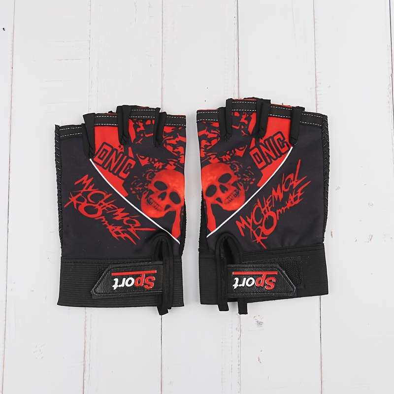 1 Pair Red One Size Outdoor Sports Gloves