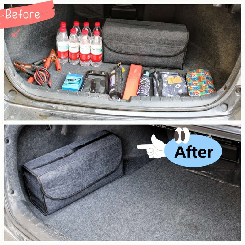Thickened Felt Cloth Car Trunk Storage Box