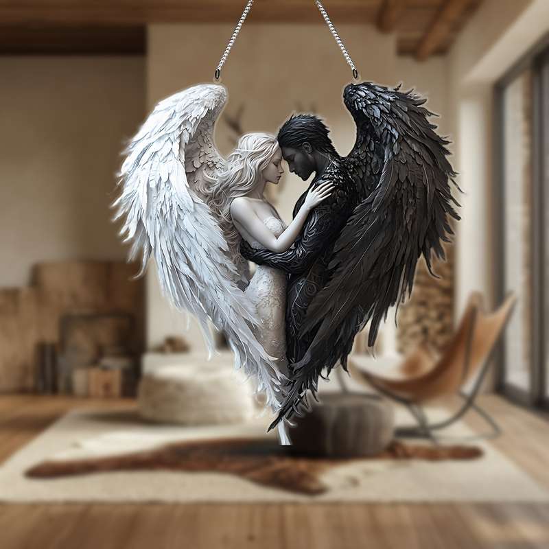 1pc 2D Flat   Classic Style  Romantic Angel Acrylic Decoration Sign Versatile Gift for Home