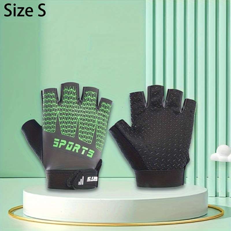 1 Pair Corrugated Black And Orange Size S 3 To 6 Years Old Outdoor Sports Gloves