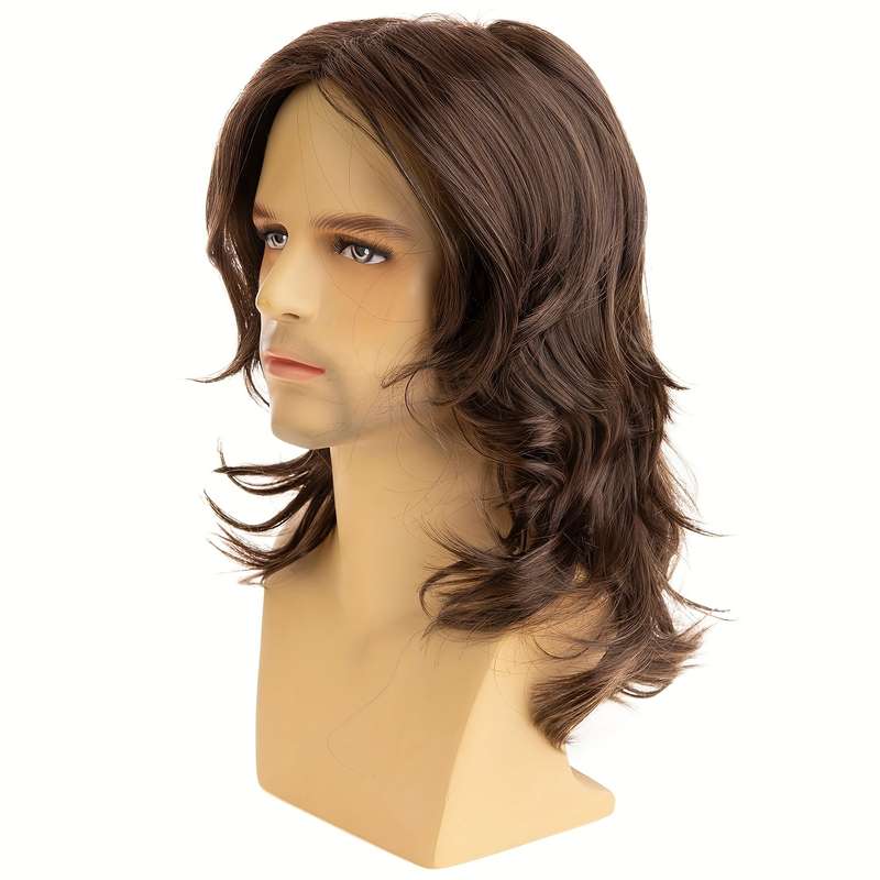1Pc Dark Brown 55.88cm Fashion Design Wig