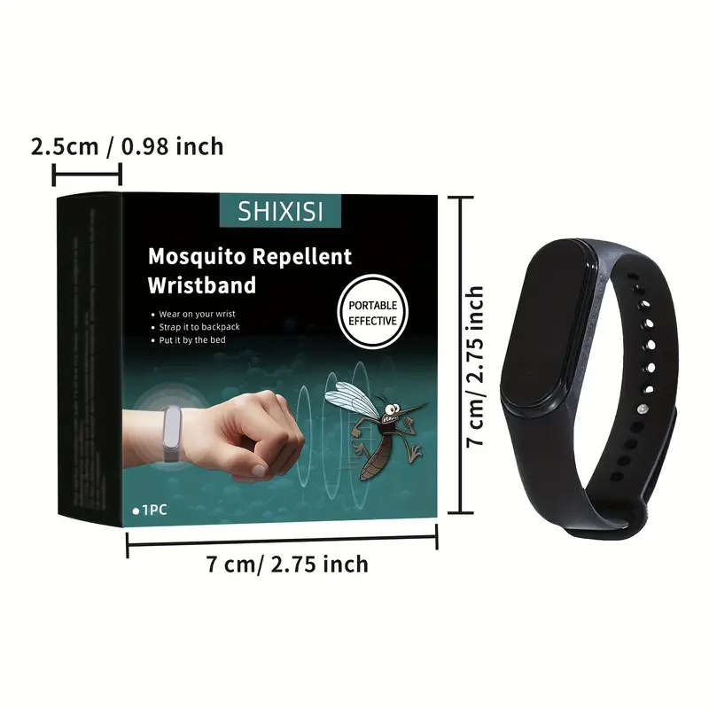1pc Mosquito Repellent Wristband Stylish Versatile Chemical-Free Safe for All Skin Types Effective
