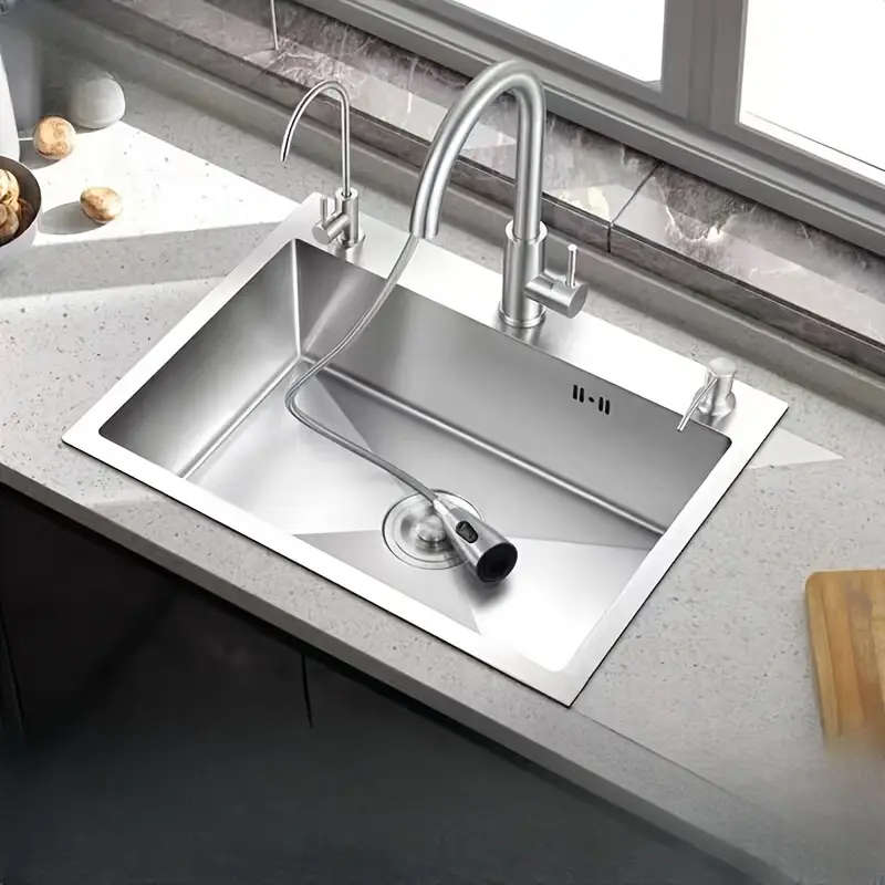 Classic Stainless Steel Kitchen Sink Single Bowl