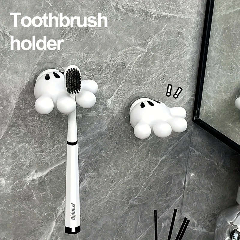 1Pc Disney Cartoon Palm Design Wall Mounted Toothbrush Holder Suction Cup