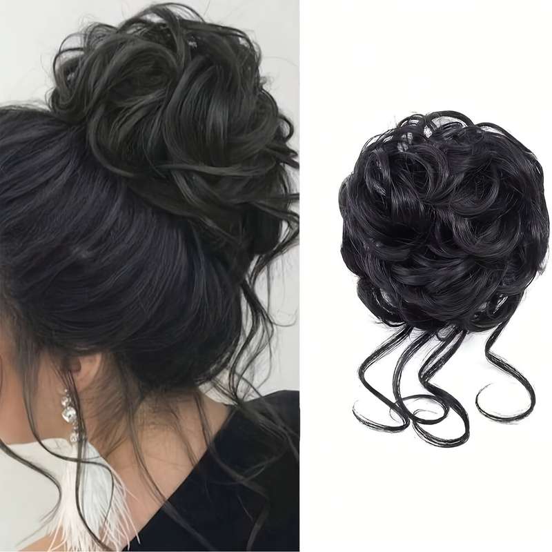 1Pc Black 15.24cm Fashion Design Wig