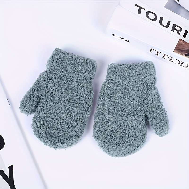1 Pair Red Warm Gloves