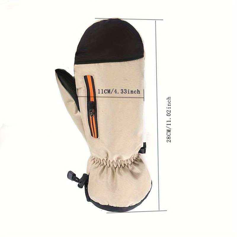 1 Pair Grey Warm Gloves