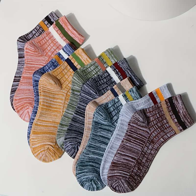 7 Pairs Random Asian One Size High Elastic Socks