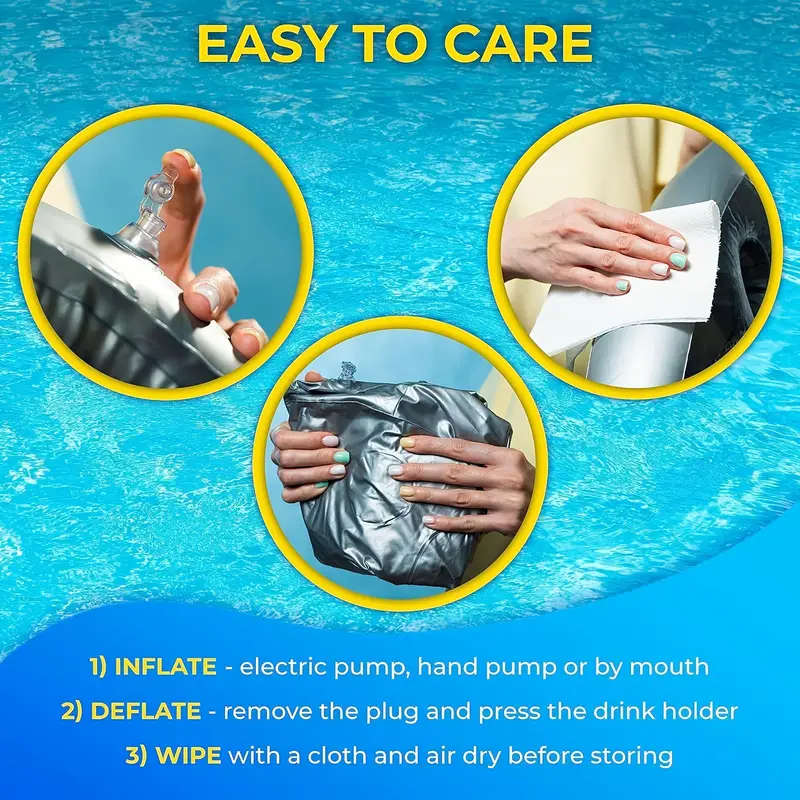 1pc Inflatable Floating Drink Holder Pool Party Drink Float with 8 holes Hot Tub Accessories for Adu