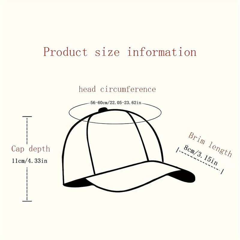 1pc Four One Sun Protection Baseball Cap Adjustable Fit UV Protection Stylish Black Hat with Wh