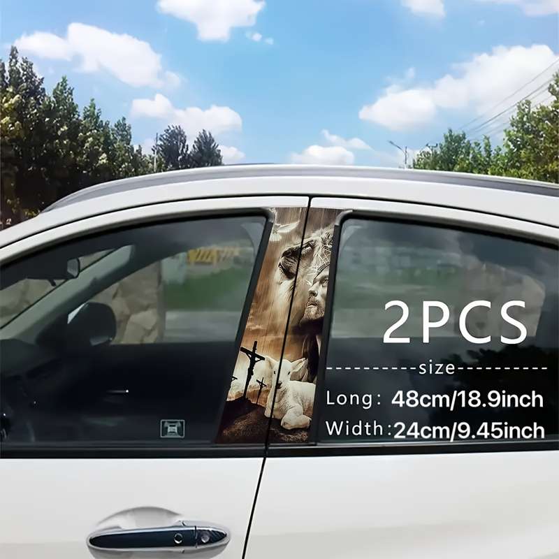 2pcs  Jesus Christian Themed Stickers