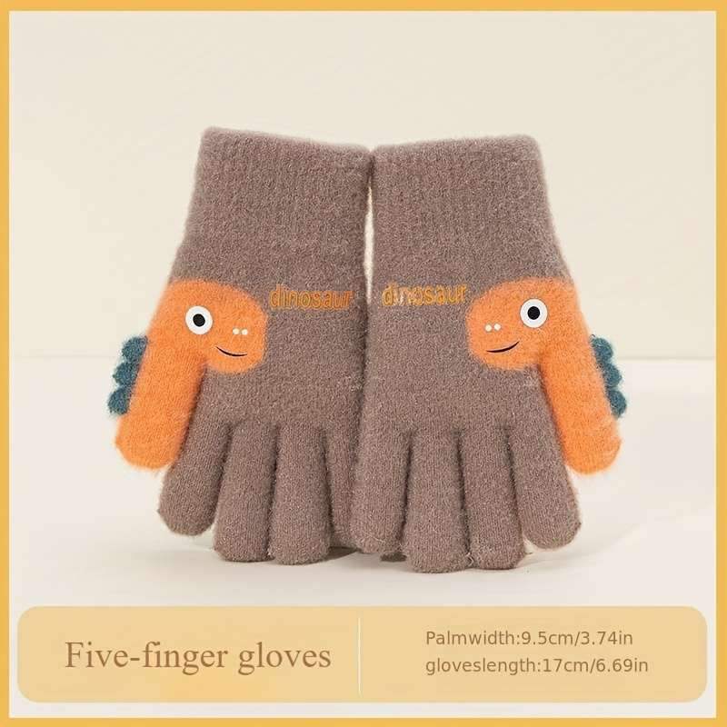 1 Pair Grey Warm Gloves