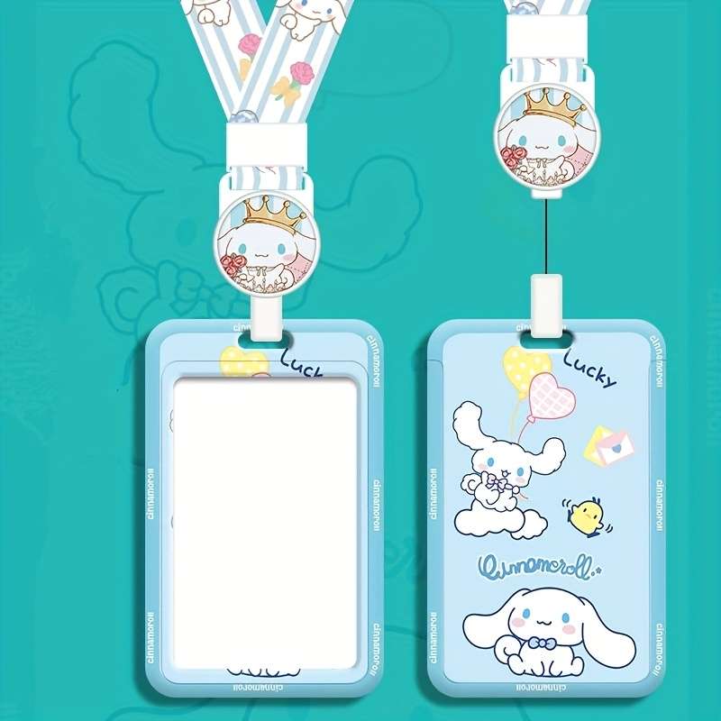 1pc Sanrio Cute Acrylic Card Case- Campus Certificate and Meal Card Embossed Protective Case- Cute