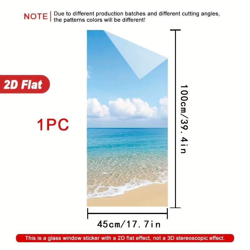 1pc 45x100cm Door Window Sticker