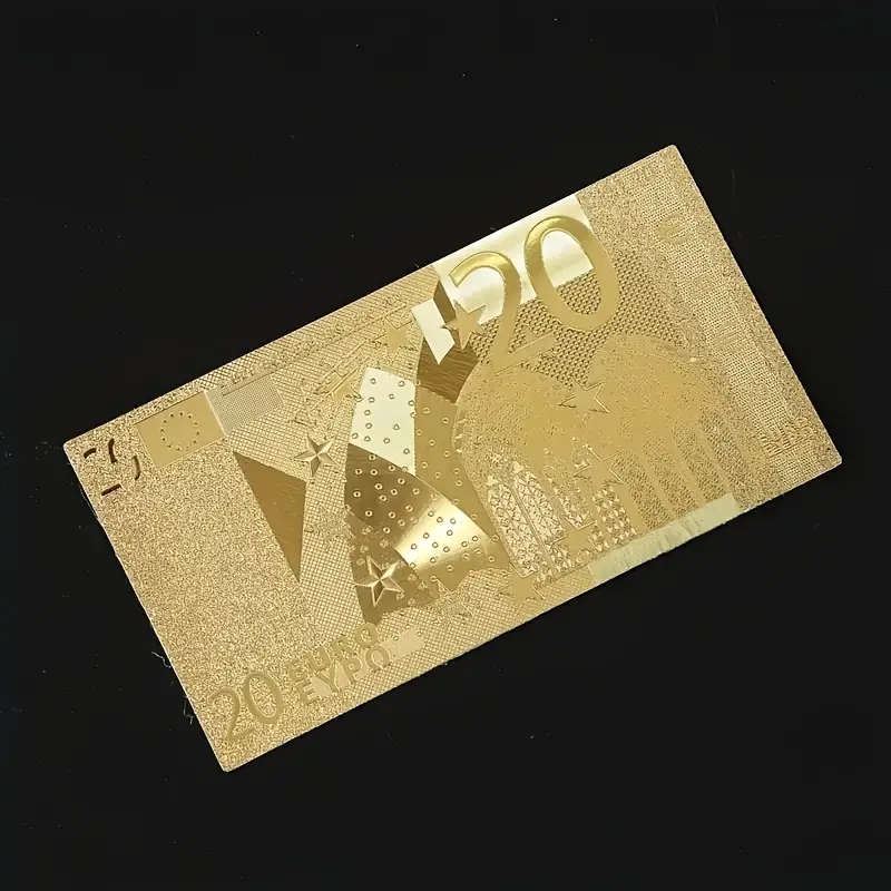 7 Piece Gold Euro Banknote Replica Set - Double-Sided