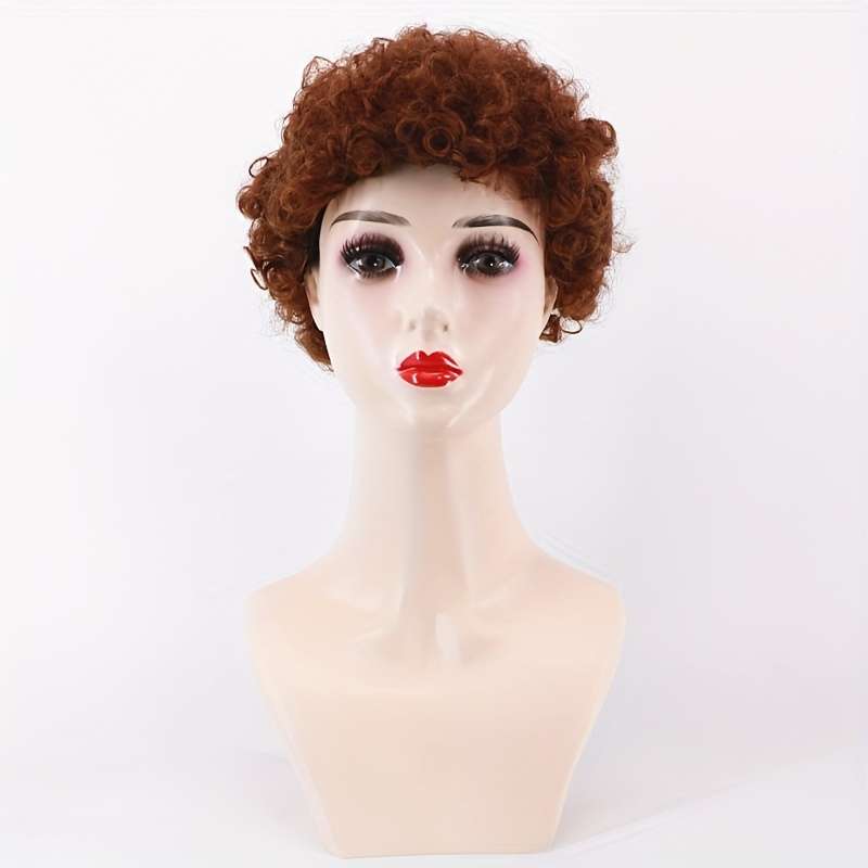 1Pc Dark Brown 15.24cm Fashion Design Wig