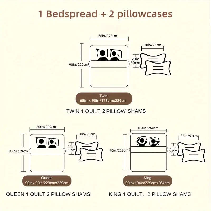 3-Piece Simple Stitched Duvet Cover Set 173cm*229cm