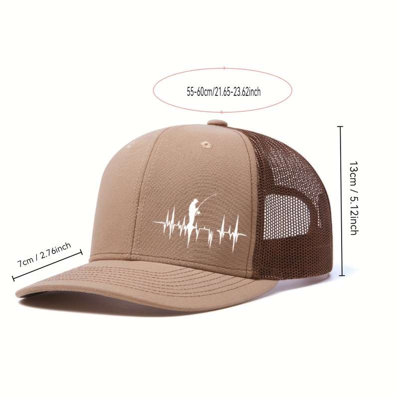 1pc A Stylish Baseball Cap Featuring a 3D Print of Outdoor Fishing Suitable for Both Men And Women