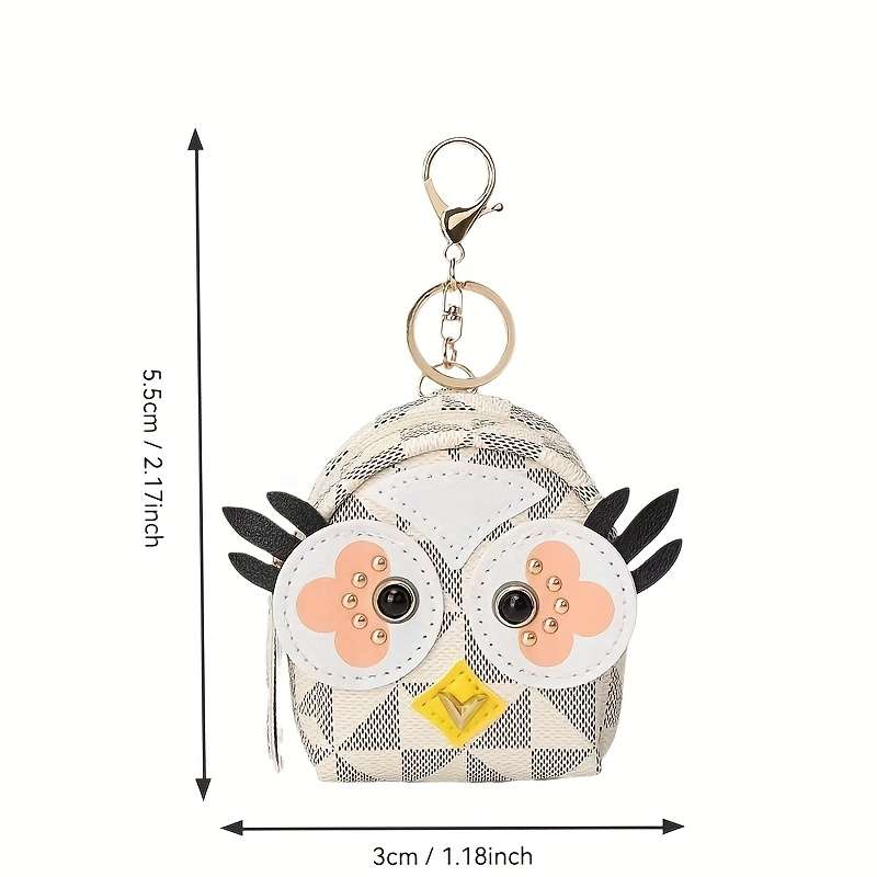 1pc Owl-Shaped Coin Purse Wireless Earphone Case Key Pouch Storage Bag