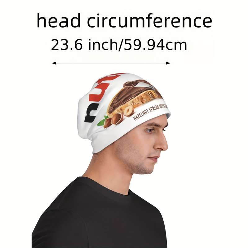 1pc Funky Chocolate-Themed Lightweight Beanie Perfect for Outdoor Activities Gifts