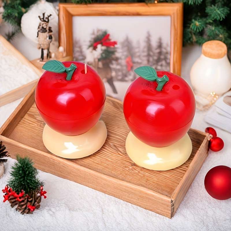 1pc Charming Red Apple-Shaped Toothpick Holder with Automatic Dispenser Realistic Design Perfect