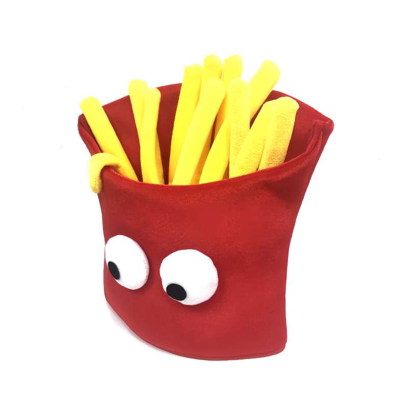 1pc Festive French Fry Hat Perfect for Parties Christmas Valentine's Day Gifts Machine Washa