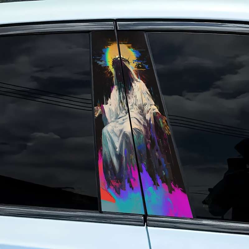 2pcs cartoon Jesus Christian Themed Stickers