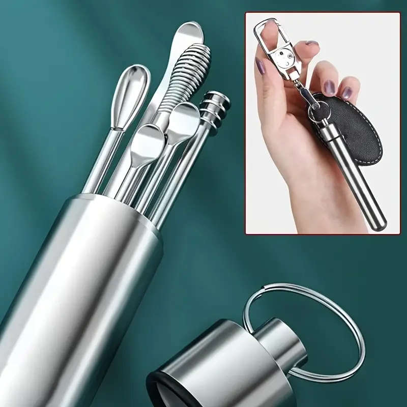 6pcs Stainless Steel Ear Wax Removal Kit Gentle And Effective Cleaning Tools