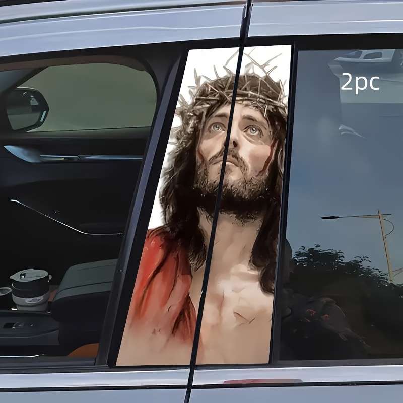 2pcs   Jesus Christian Themed Stickers