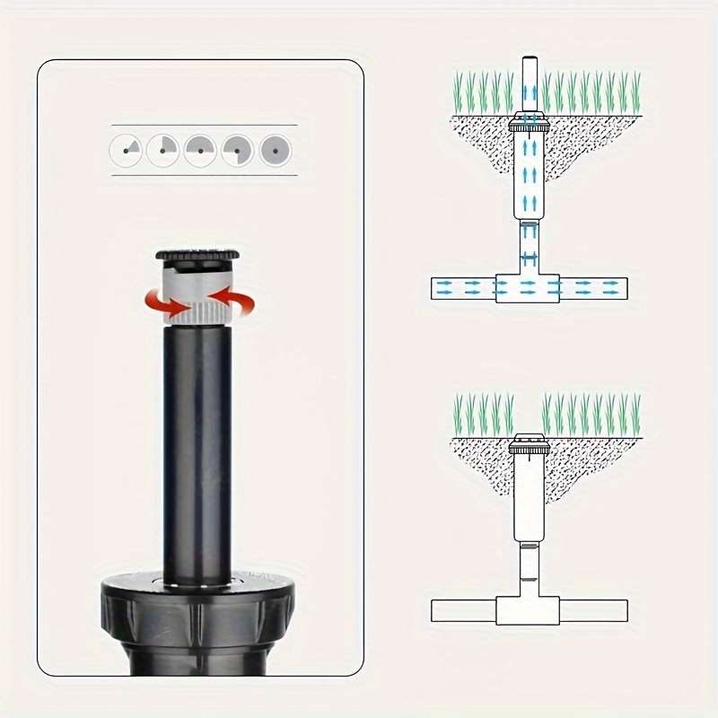 4Pcs Adjustable Pop Up Sprinkler Heads