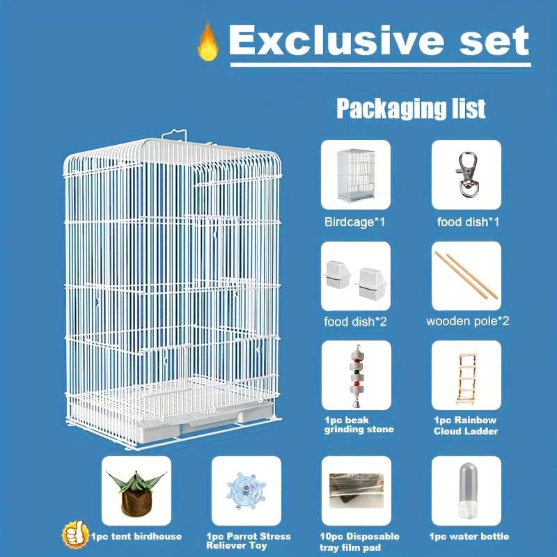 1pc Yellow 2 Grids (without Wheels) Pet Cage