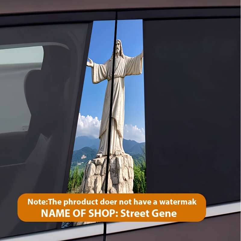 Luxury 2PCS Set   Left And Righ Jesus Christian Themed Stickers