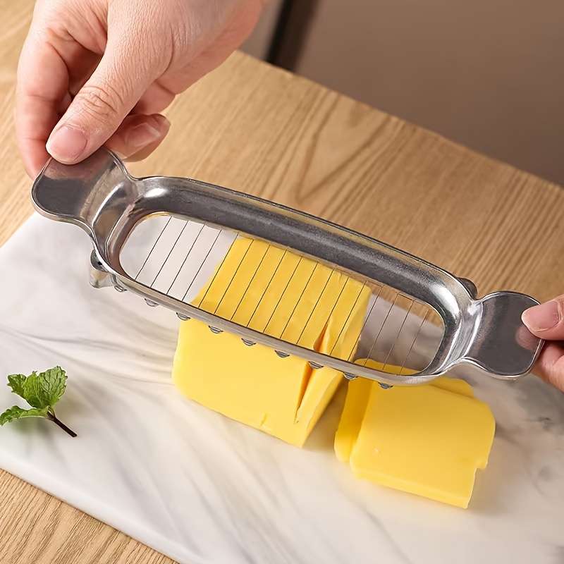 1pc Cheese Slicer Egg Butter and Duck Liver Slicer Sharp Blade Durable Metal Cheese Divider Fu