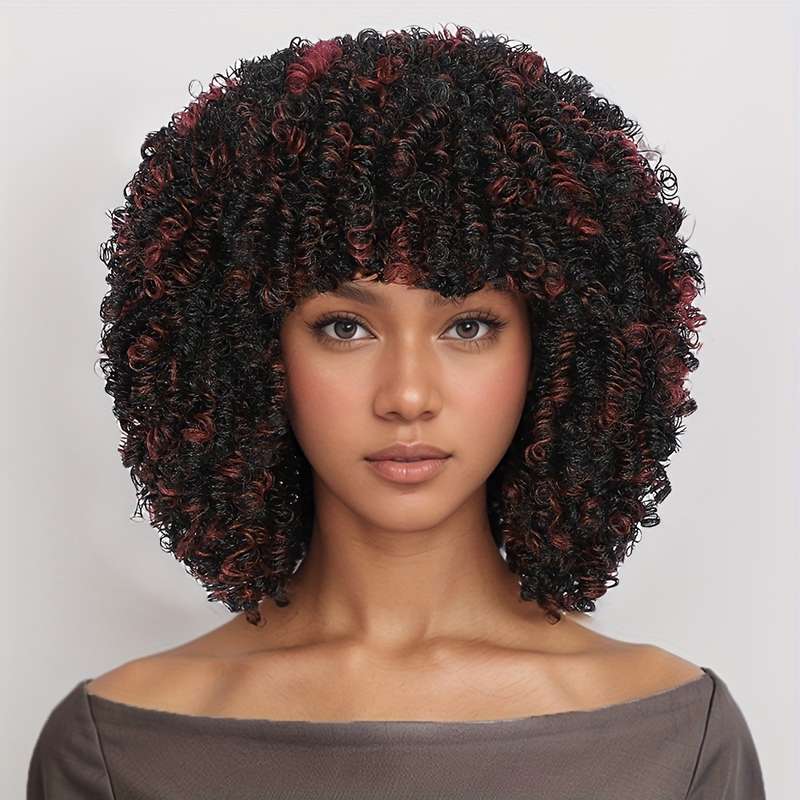 1Pc Black Highlight Blonde 30.48cm Fashion Design Wig