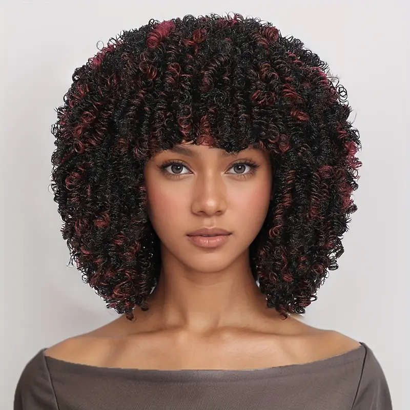 Women's Short Afro Curly Wig