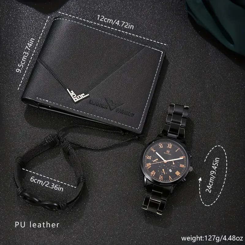 A Gift Set of Three Items Including a Personalized Infinity Bracelet a Stylish Quartz Watch And