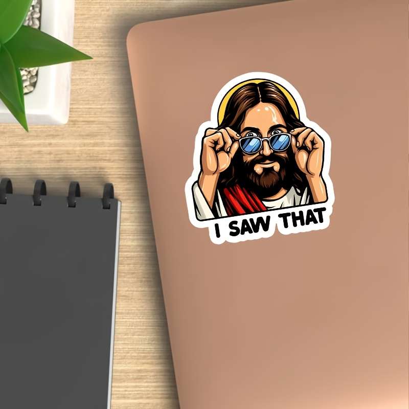1 Piece  12.7 cm Jesus Christian Themed Stickers