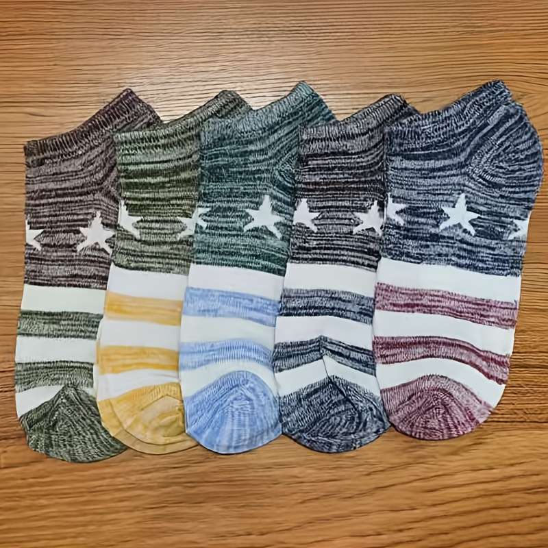 5 Pairs Mixed Color One Size High Elastic Socks