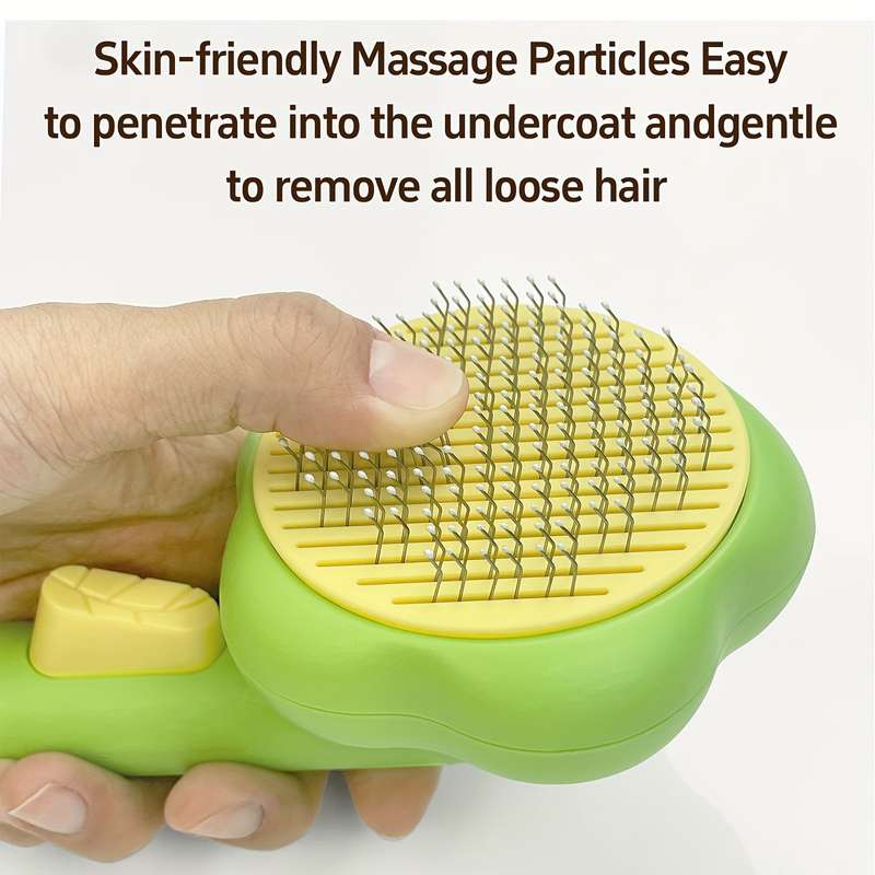 1pc Yellow Green Comb Pet Comb