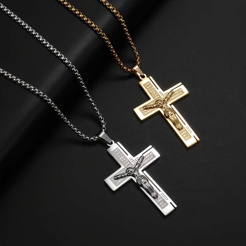 1 Piece Golden Jesus Theme Pendant