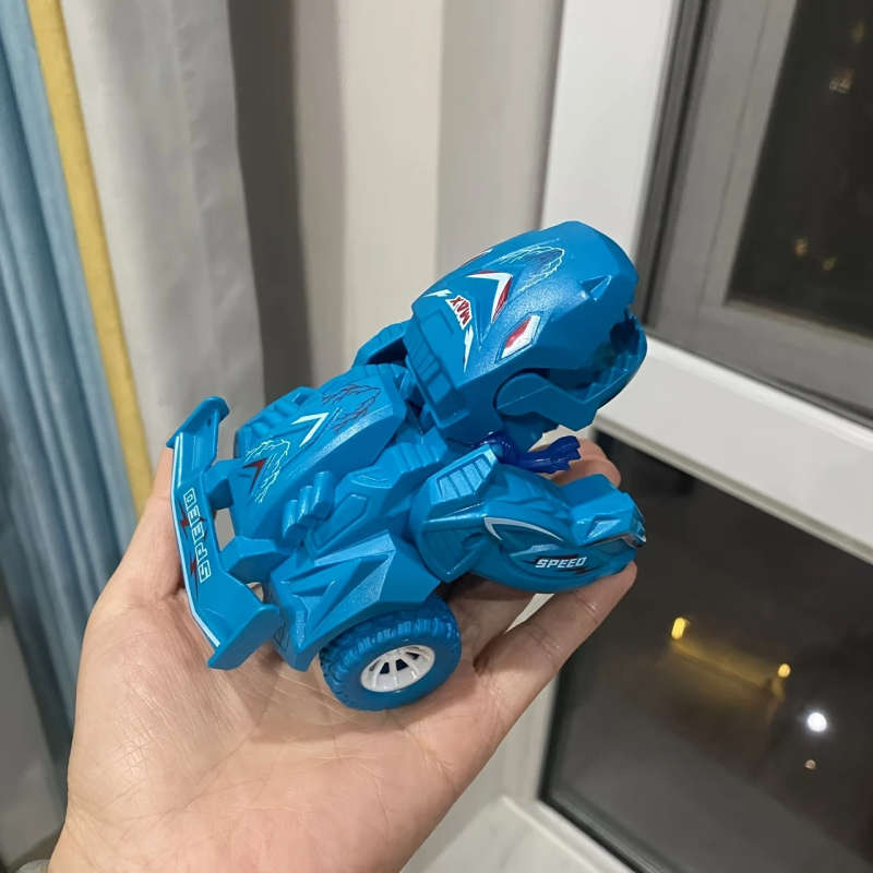 1pc Transforming Dinosaur Car Toys 2in 1 Automatic Dinosaur Transform Car Toy Dinosaur Transformer T