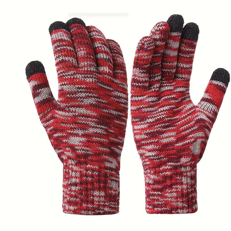 1 Pair Dark Green Color Warm Gloves