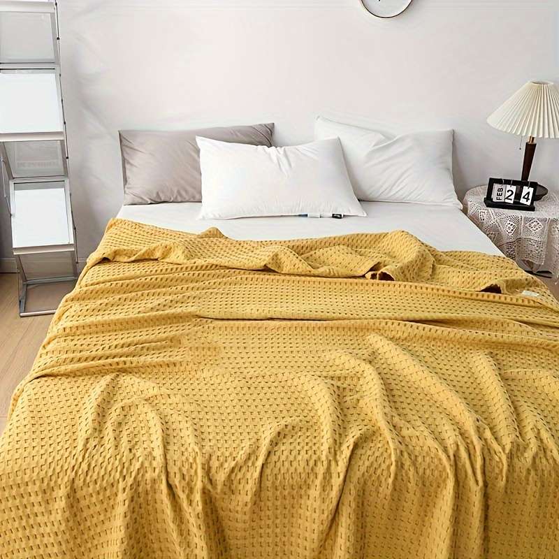 1ps Blanket Color Gray Pink Square Grid size 100x150cm