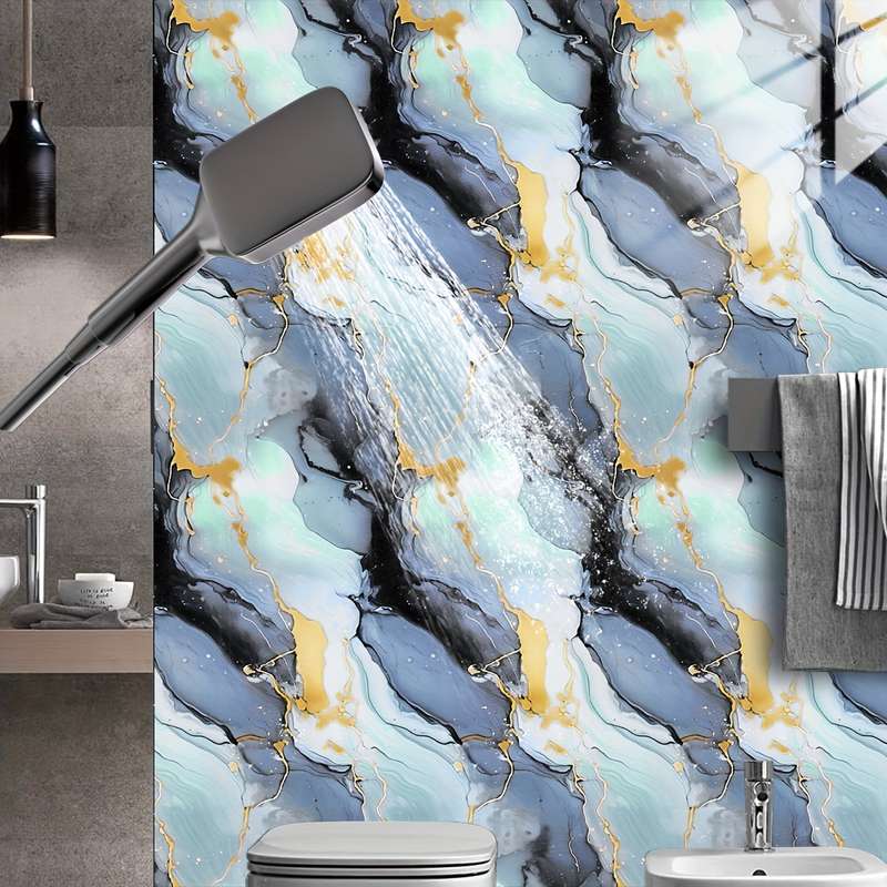 1PC Wall StickersDream Blue Marble60X1000cm  23.6X393.7inch