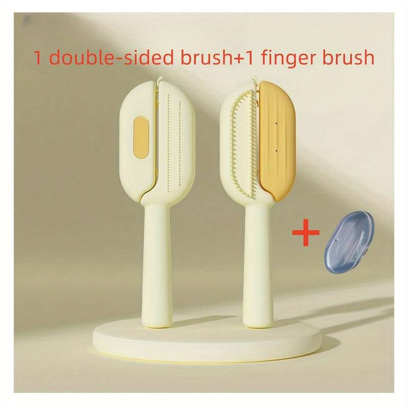 1pc Blue 2pcs 1 Comb Add 1 Finger BrushPet Comb