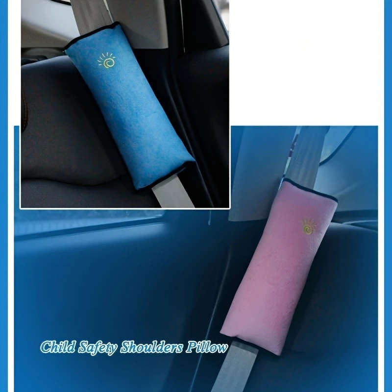 1pc Child Safety Seat Shoulder Protector Anti-Pressure Head Neck Pillow Soft Velvet Cushion Car Seat