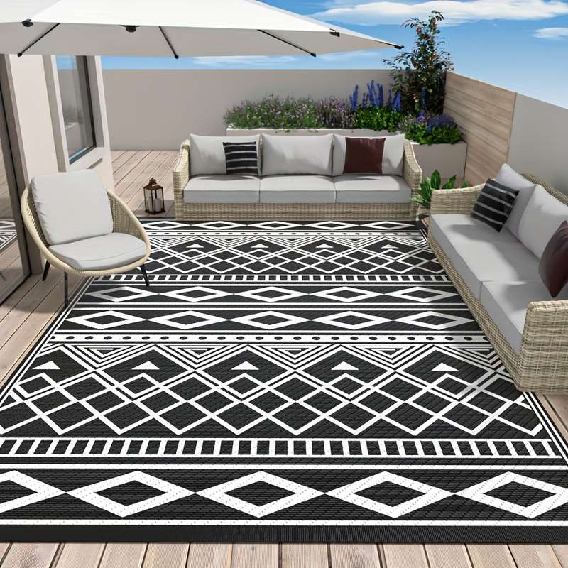 1Pc Black And White 182x274cm Floor Mat